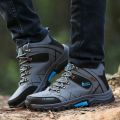 Hiking Shoes Men Ankle Boots Outdoor Camping Anti-collision Climbing Shoe Lace Up Climbing Trekking Sneakers. 