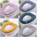 Thicker Bathroom Toilet Seat Cover Pads - Soft Warmer Toilet Seat Cushion Cover Stretchable Washable Cloth. 
