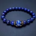 Natural Stone Bead Bracelets for Men Fashion Luxury Antique Crown Mate Beads Tiger Eye Stone Handmade Beaded Bracelets Jewelry. 