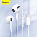 Baseus C17 Wired Earphone Type-C with Mic in-ear Wired Headphones For Xiaomi Samsung  NOTE 10 NOTE 20 S21 S20 Cellphone Headsets.  Basues Type C handsfree   Vivo,Oppo,Redmi, Samsung,Infinix,Spark, Handsfree.  Buffer Type C hansfree iPhone Hansfree. 