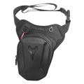 HOMEFISH 1PC Black Motorcycle Leg Bag Waterproof Rider Waist Bag Cycling Bike Crossbody Bag Motorcycle Equipment.