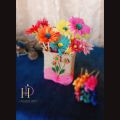 Jute Vase with Flowers. 
