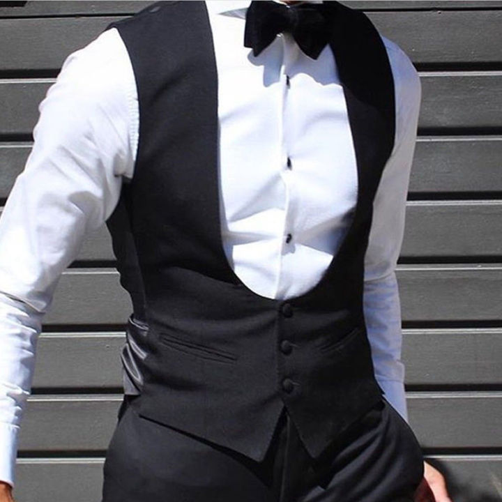 Black%20Men%20Vest%20for%20Wedding%20Groom%20One%20Piece%20Slim%20Fit%20Suit%20Waistcoat%20Solid%20Color%20Male%20Fashion%20Coat%20-%20Image%205