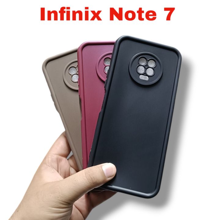 Infinix Note 7 Rimless Design Case Matte Scrub Hard PC Shockproof Back Cover Framless