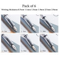 6pcs/Set Flat Tip Calligraphy Pens Art Parallel Writing Set Tibetan Arabic Fountain Pen for Gothic Lettering Stationery. 