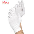 White Cotton Gloves Men Formal Tuxedo Uniform Gloves  Guard Parade Ceremony Costume Cosplay Coin Jewelry Butler Glove. 