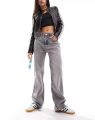 Womenâ€™s Grey High Waist Wide Leg Jeans | Grey Baggy Jeans. 