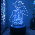 One Piece Figures Zoro Luffy Anime Sex Figurine LED Night Lights Action Figure 3D Lamp Color Changing Toys Doll Usopp Xmas . 