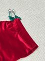 1Pc men's high-quality Christmas velvet underwear, bow and bell Christmas underwear, with skin friendly and smooth fabric.