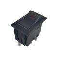 12V Red Illuminated Rocker Switch SPST ON-OFF Rocker Switch 3 Pin with PC Terminal with Rivet for Electric Appliances. 