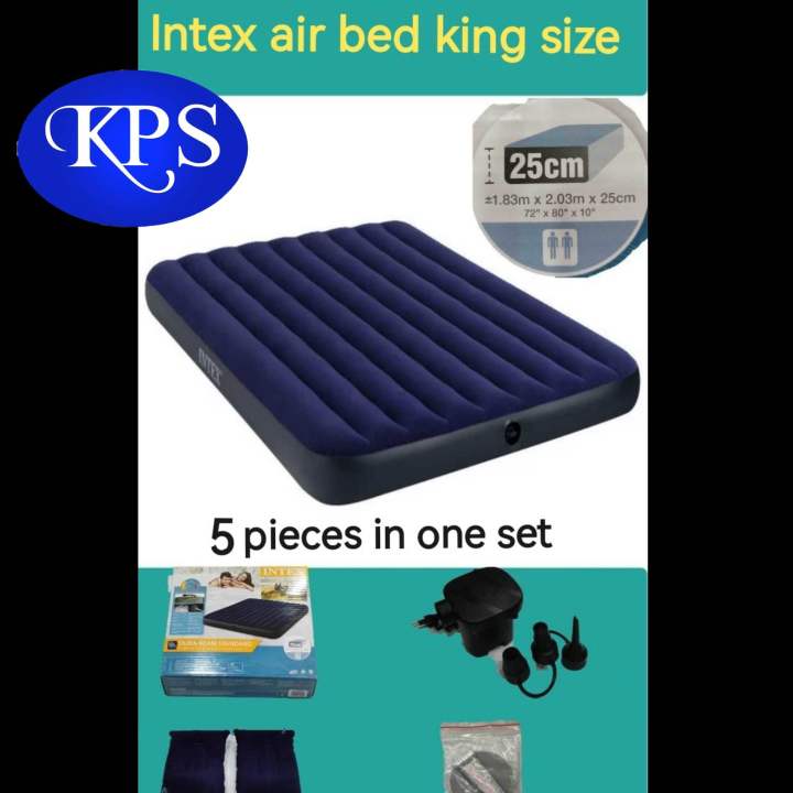 ‌Intex inflatable air mattress King Size ( လေထိုးမွေ့ယာ ၆ပေx၆ပေခွဲ)