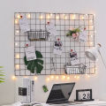 Ins Home Wall Decoration Iron Grid Decor DIY Hanging Rack Wall Display Art Storage Box Basket Mesh Shelf Rack Holder Organizer. 