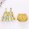 Summer Newborn Baby Clothes For Girls Boys Set Print Thin Mini Dress And PP Shorts 2Pcs Set Infant Baby Clothing Outfit 6-24M.