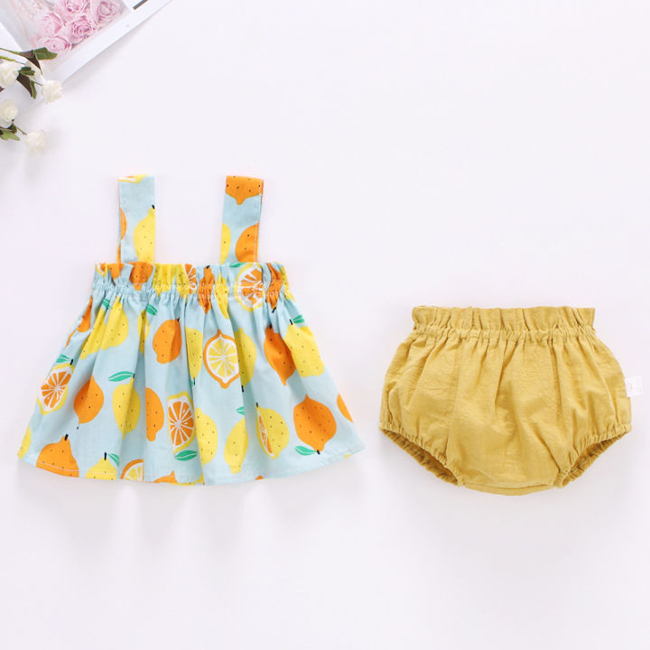 Summer%20Newborn%20Baby%20Clothes%20For%20Girls%20Boys%20Set%20Print%20Thin%20Mini%20Dress%20And%20PP%20Shorts%202Pcs%20Set%20Infant%20Baby%20Clothing%20Outfit%206-24M%20-%20Image%203