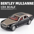 Diecast 1:24 Scale Bentley Mulsanne Alloy Model Car Collection Vehicle Simulation Sound & Light Metal Toy Car Toy For Kids . 