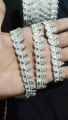 2 Gaz/yard BIG fancy Silver BIG samosa lace for dress / fancy Silver lace for girls / silver samosa lace for women trouser / fancy silver color samosa lace for shirt / fancy silver samosa lace. 