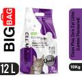Clean + Zero High Quality Clumping Cat Litter (Lavender Flavored) 12L / 10Kg. 