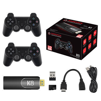 k8 gaming Console,Video Game Stick Built in 64gb 40,000 plus Games, 40 plus Classic Emulators, 4K High Definition HDMI Output for TV with Dual 2.4G Wireless Controllers