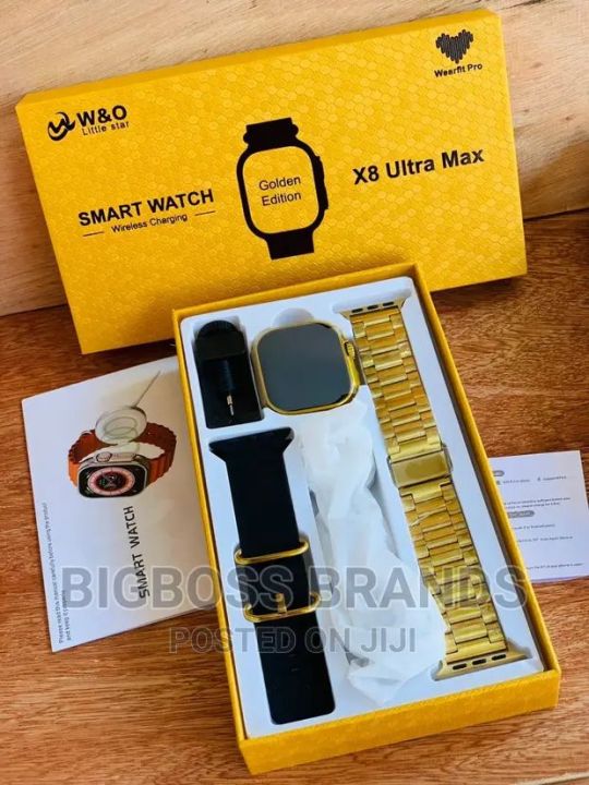 W&O X8 ultra max Smart Watch Golden Edition | Daraz.pk