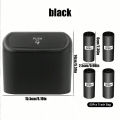 Car trash can with lid - 4 rolls of garbage bag, leak-proof, portable hanging trash can for vehicle organization. 