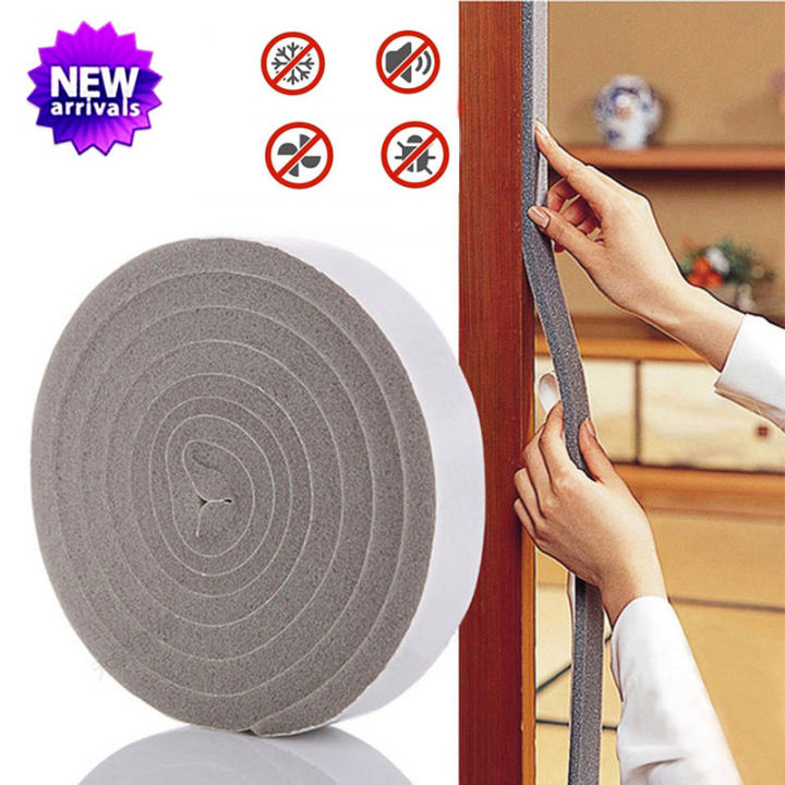 Self-Adhesive Door Window Sealing Strips Sponge Foam Soundproof Tape Windproof Dustproof Door and Window Gap Seal Strip