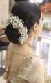 Artificial Babybreath Flower Hair Bun Gajra Crown - Wedding & Party Accessory. 