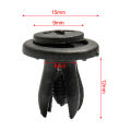 50pcs 6mm Plastic Rivets Black Rivet Fastener Mudguard Bumper Push Pin Clip For Most Car Models Interior Accessories. 