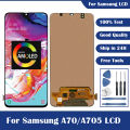 Super AMOLED For Samsung Galaxy A70 Display A70 A705 A705F SM-A705F LCD Display + Touch Screen Digitizer Assembly Free Shipping. 