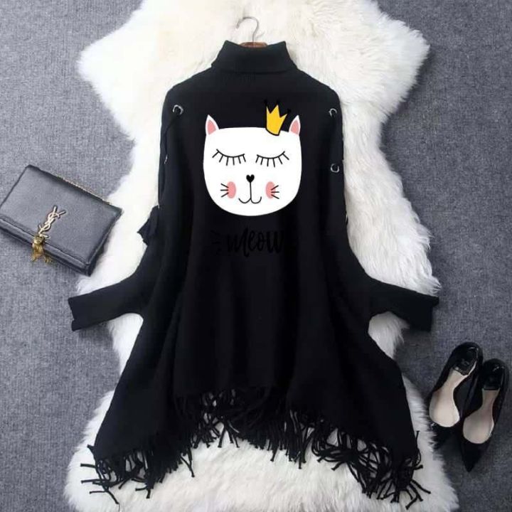 Women's%20Ayelet%20Printed%20Batwing%20Poncho.%20%20Fabric%20Two%20Fleece%20Best%20For%20Winters%20%20Standard%20Free%20Size.%20Chest%2035%20Length%2030%20%20-%20-%20Image%208