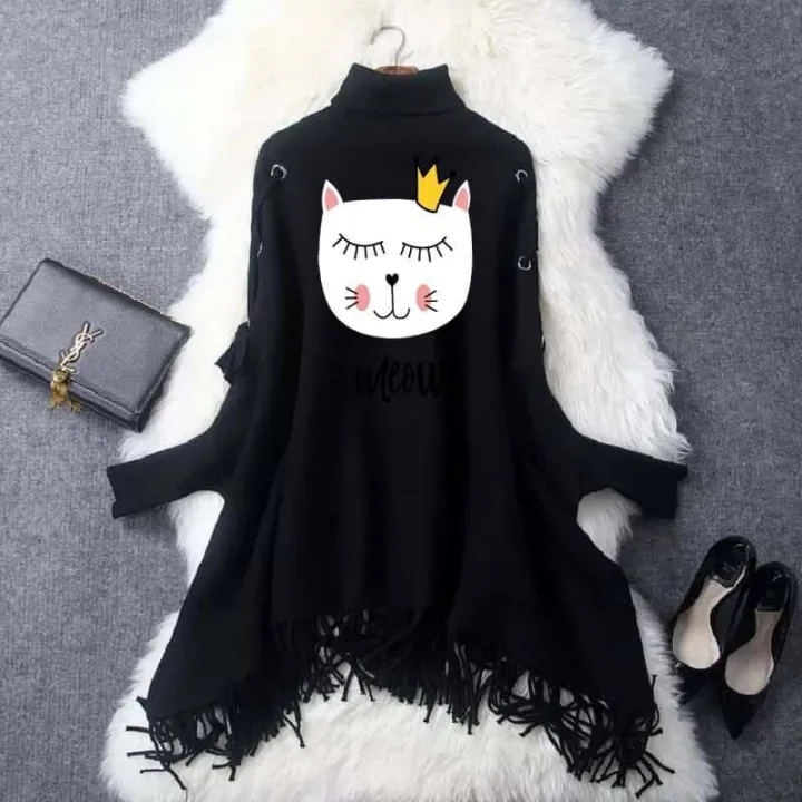 Women's%20Ayelet%20Printed%20Batwing%20Poncho.%20%20Fabric%20Two%20Fleece%20Best%20For%20Winters%20%20Standard%20Free%20Size.%20Chest%2035%20Length%2030%20%20-%20-%20Image%208