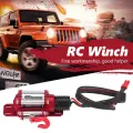 1/10 Scale RC Model Vehicle Crawler Car Accessory Metal Winch With Remote Controller RC Car Winch RC Crawler Winch RC Accessory. 