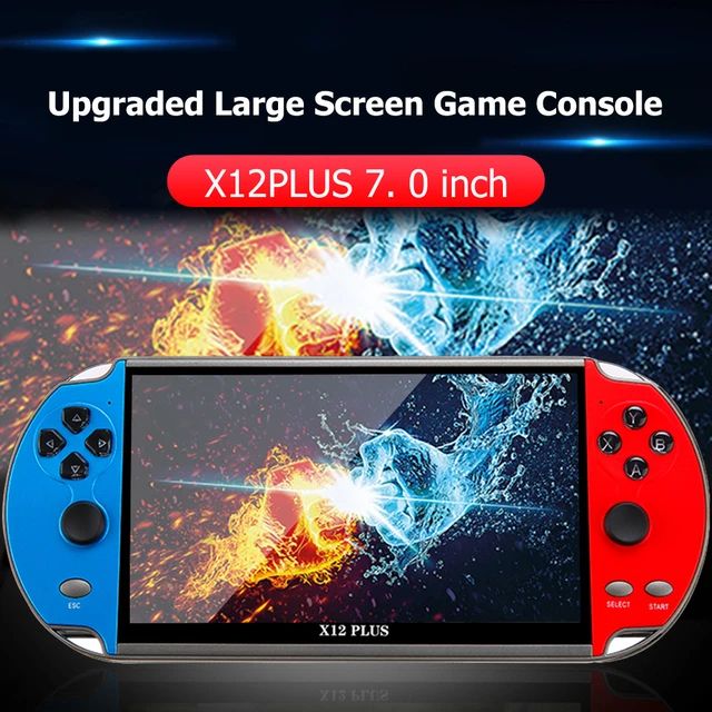 X12 PLUS Handheld Game Console 7.0 Inch HD Screen Retro Gaming Portable Video Player Built 1500 Classic Retro Games AV output