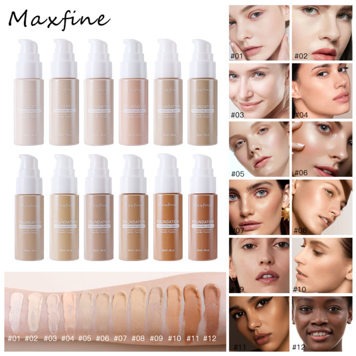 12-color liquid foundation, unparalleled wrinkle relieving and full coverage of high-definition liquid foundation, has a nourish