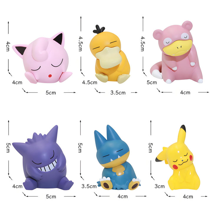 6pcs/set%20Pokemon%20Pikachu%20Anime%20Toys%20Dolls%20Psyduck%20Gengar%20Jigglypuff%20Gonbe%20Slowpoke%20Sleep%20Cute%20Model%20Action%20Figure%20Toys%20-%20Image%205