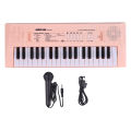 37 Key Electronic Keyboard Piano 4 Tones 4 Rhythms 10 Demos 5 Percussions Single Speaker Dual Power Mode with Mic for Beginners. 