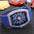 Denvosi Wholesale Business Blue Diamond Watch Case Luxury Wristwatch 39mm Quartz Waterproof Watch for Men. 