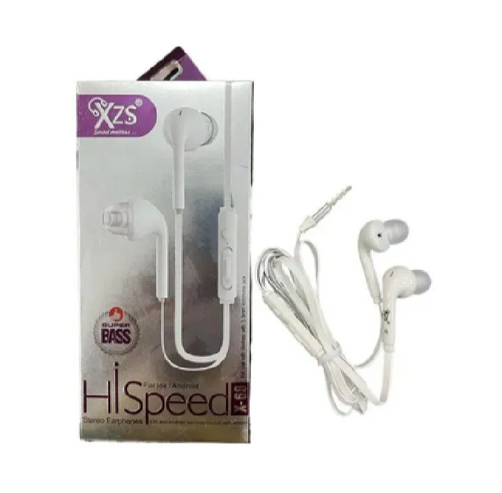 XZS X68 HI SPEED STEREO EARPHONES HANDSFREE SUPER BEST QUALITY