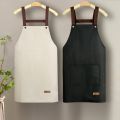 Kitchen Cooking Apron - Unisex Cute Adjustable Waterproof Canvas Aprons, Ideal for Chefs, Servers & .