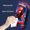 Spiderman 3D Printing Pencil Case Iron Man Cartoon Pen Bag Student Children Large Capacity Pencil Case Birthday Gifts. 