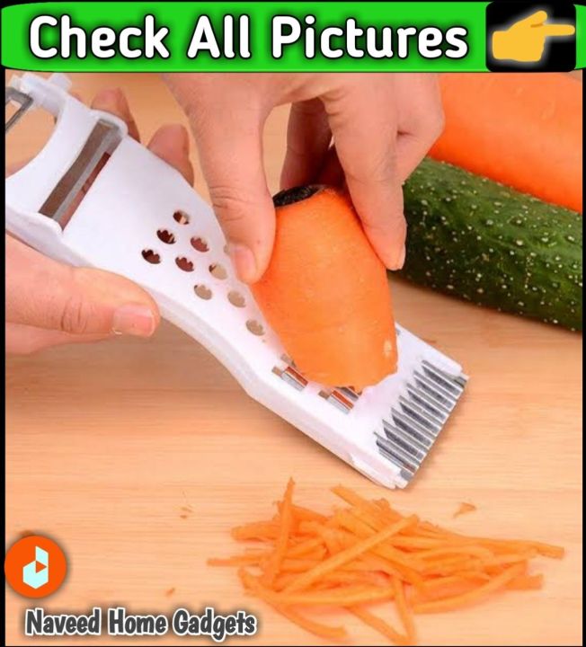 Tepka Cutter 5 in 1 Multipurpose vegetables and fruits slicer, peeler and cutter / multifuctional manual fast salad cutter machine