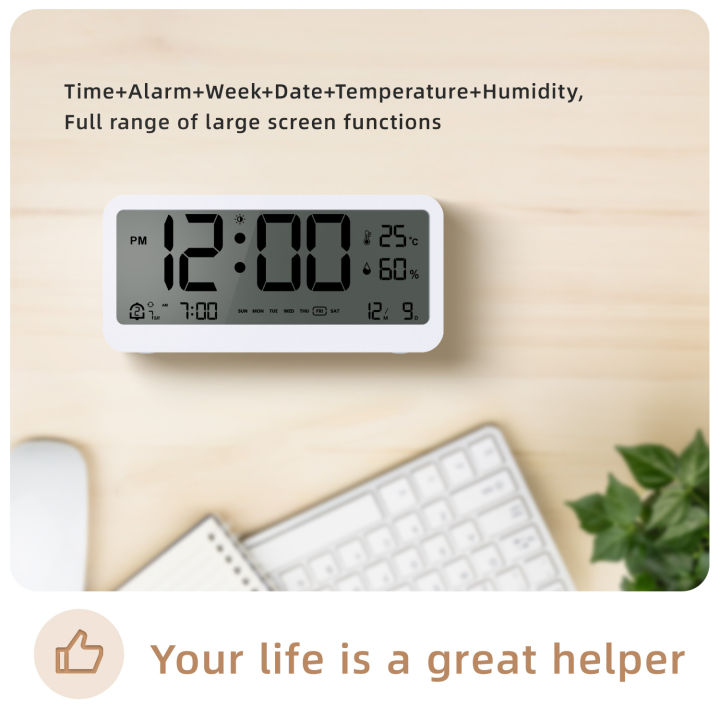 8001-EN%20Multifunctional%20Digital%20Clock%20LED%20Brightness%20Adjustable%20Temperature%20Humidity%20Displaying%20Alarm%20Clock%20with%20Dual%20Alarms%20-%20Image%205