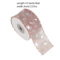 New 10 Yards Silk Ribbon 4cm Wave Edge Pleated s Packaging Material  Wrapping Bouquets Chiffon Ribbon. 