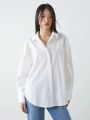 Swirlifits Oversized Cotton Button Down Shirt – Long Sleeve Casual Top – Soft Breathable Fabric. 