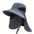 Summer Sun Hats UV Protection Outdoor Hunting Fishing Cap For Men Women Hiking Camping Visor Bucket Hat Neck Flap Fisherman Hat. 
