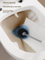 Luxury Silicone Toilet Brush With Base Set Household No Dead Angle Toilet Cleaning Brush Bathroom Scrubber Bathroom Accessories. 