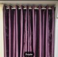 5 × 7 Feet Indian Embossed Curtain with 10 Rings For 2 pc. 