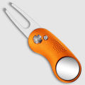 Metal Foldable Golf Divot Repair Tool Green Fork With Golf Ball Marker Button Magnetic Portable Pitchfork Golf Accessories.
