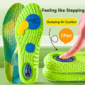 1pair 4D Orthopedic Sport Insoles Soft Breathable High-elasticity Shock Absorption Running Shoe Pad For Men Women Latex Massage.