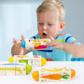 3D Wooden Jigsaw Puzzle Rotating Puzzle Building Blocks Kid Early Education Toy Animal Colour Shape Cognition Toys. 