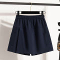 Summer Versatile High-Waisted Casual Shorts Skirt Women's Plus Size Shorts Korean-style Fashion Wide-Leg Oversized Half Pants. 